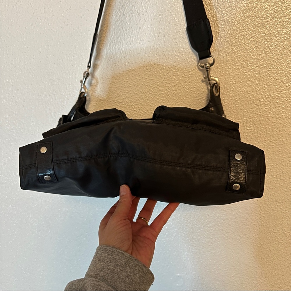 Mo&Co Bags large nylon leather crossbody messenger bag - Picture 4 of 8